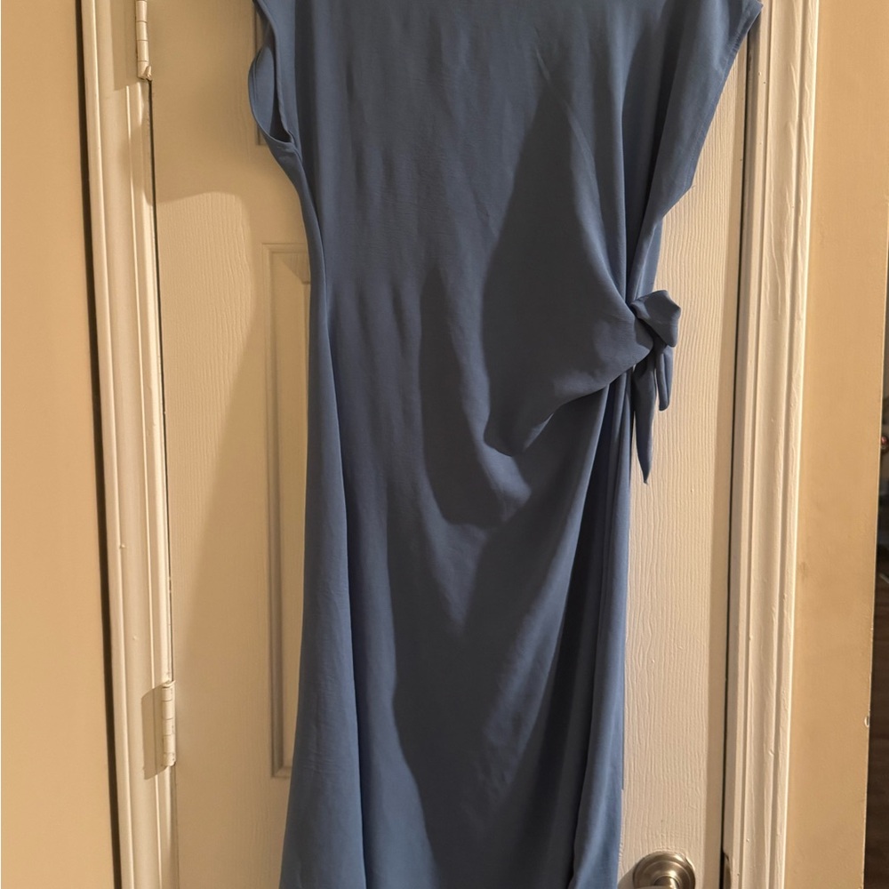 See You Monday Asymmetrical Blue Dress
